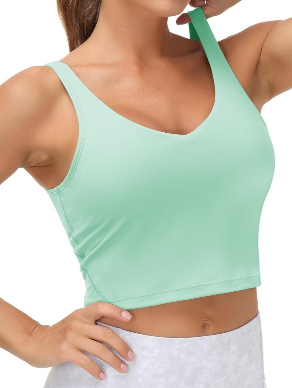 The Gym People NWT Mint Green Sports Bra Longline Padded, Wire Free, M